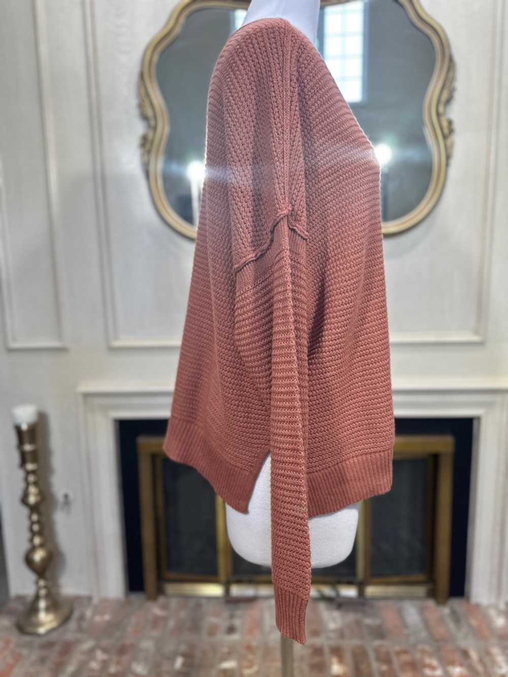 Lucky Brand Sweater Size XL NWT Terracotta Boho Gorpcore - Picture 5 of 10